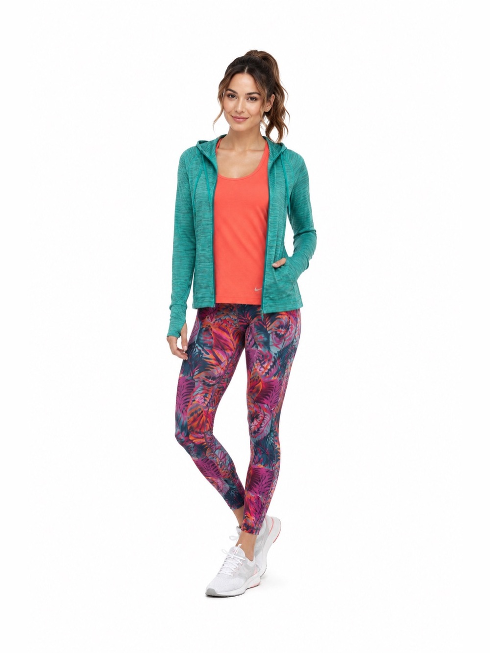 Lucy Teal Striped Activewear Top and mixed lot athletic set